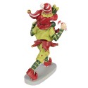 Clayre & Eef Statuetta decorativa di Natale Elfo 19 cm Rosso Verde  Poliresina