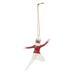 Clayre & Eef Christmas Ornament Nutcracker 11 cm Red White Polyresin