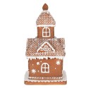 Clayre & Eef Gingerbread house met LED Huis 25 cm Bruin Polyresin