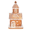 Clayre & Eef Gingerbread house met LED Huis 25 cm Bruin Polyresin