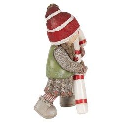 Clayre & Eef Figurine décorative Enfant 18 cm Vert Polyrésine