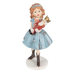 Clayre & Eef Figurine décorative Enfant 12 cm Bleu Polyrésine