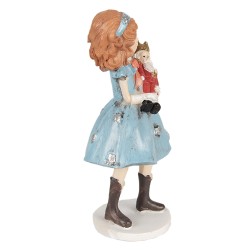 Clayre & Eef Figurine décorative Enfant 12 cm Bleu Polyrésine