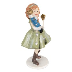 Clayre & Eef Statuetta decorativa Bambino 12 cm Verde Poliresina