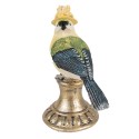 Clayre & Eef Statuetta decorativa Uccello 17 cm Blu Giallo Poliresina