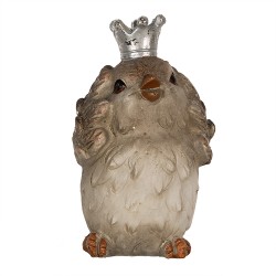 Clayre & Eef Decoratie Beeld Vogel 8 cm Beige Polyresin