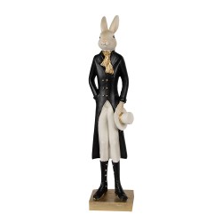 Clayre & Eef Figurine Rabbit 34 cm Beige Black Polyresin