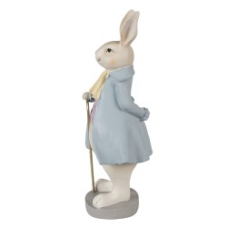 Clayre & Eef Figurine Lapin 12x9x26 cm Beige Bleu Polyrésine