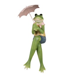 Clayre & Eef Figur Frosch 42 cm Grün Polyresin