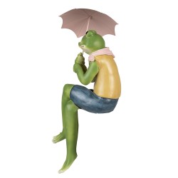 Clayre & Eef Figurine Grenouille 42 cm Vert Polyrésine