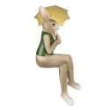 Clayre & Eef Statuetta Coniglio 43 cm Marrone Verde  Poliresina