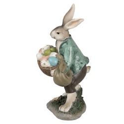 Clayre & Eef Figur Kaninchen 32 cm Braun Grün Polyresin