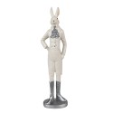 Clayre & Eef Figur Kaninchen 40 cm Weiß Polyresin