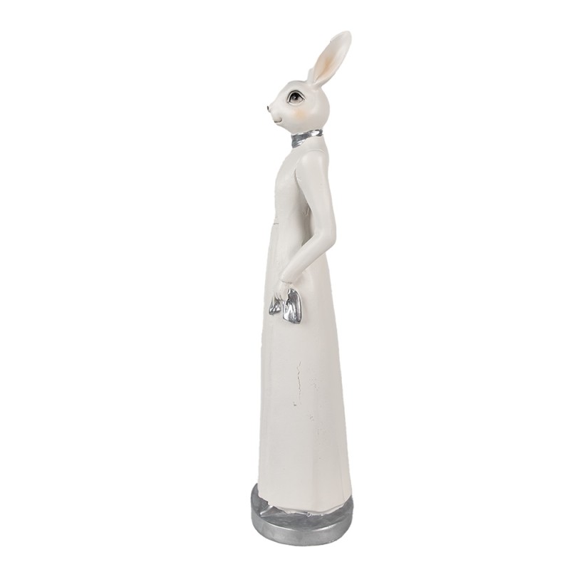 Clayre & Eef Figur Kaninchen 41 cm Weiß Polyresin