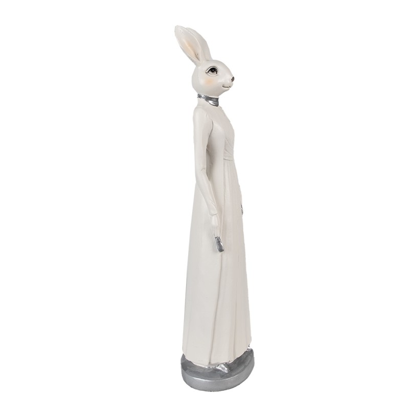 Clayre & Eef Figur Kaninchen 41 cm Weiß Polyresin