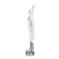 Clayre & Eef Figurine Rabbit 28 cm White Polyresin