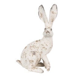 Clayre & Eef Figurine Lapin 26 cm Beige Polyrésine