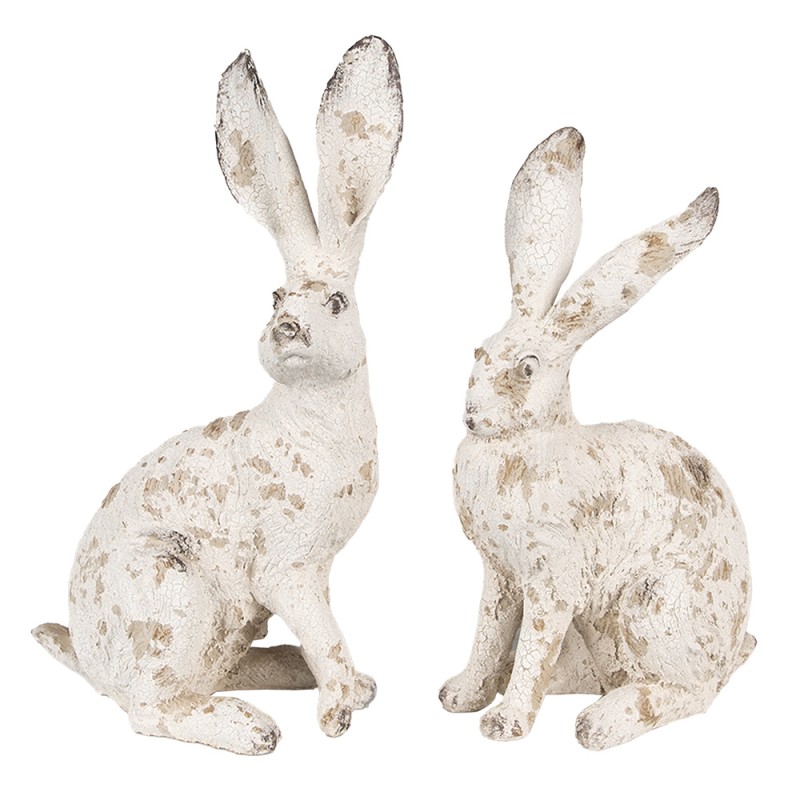 Clayre & Eef Figurine Rabbit 22 cm Beige Polyresin