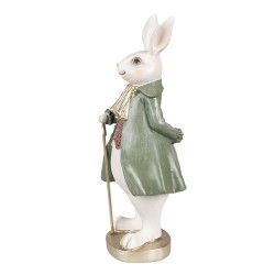 Clayre & Eef Figurine Rabbit 26 cm Beige Green Polyresin