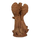 Clayre & Eef Statuetta decorativa Angelo 23 cm Marrone Poliresina