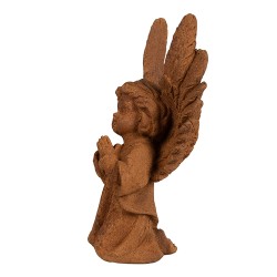 Clayre & Eef Statuetta decorativa Angelo 19 cm Marrone Poliresina