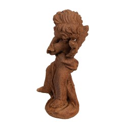 Clayre & Eef Decoratie Beeld Engel 14 cm Bruin Polyresin