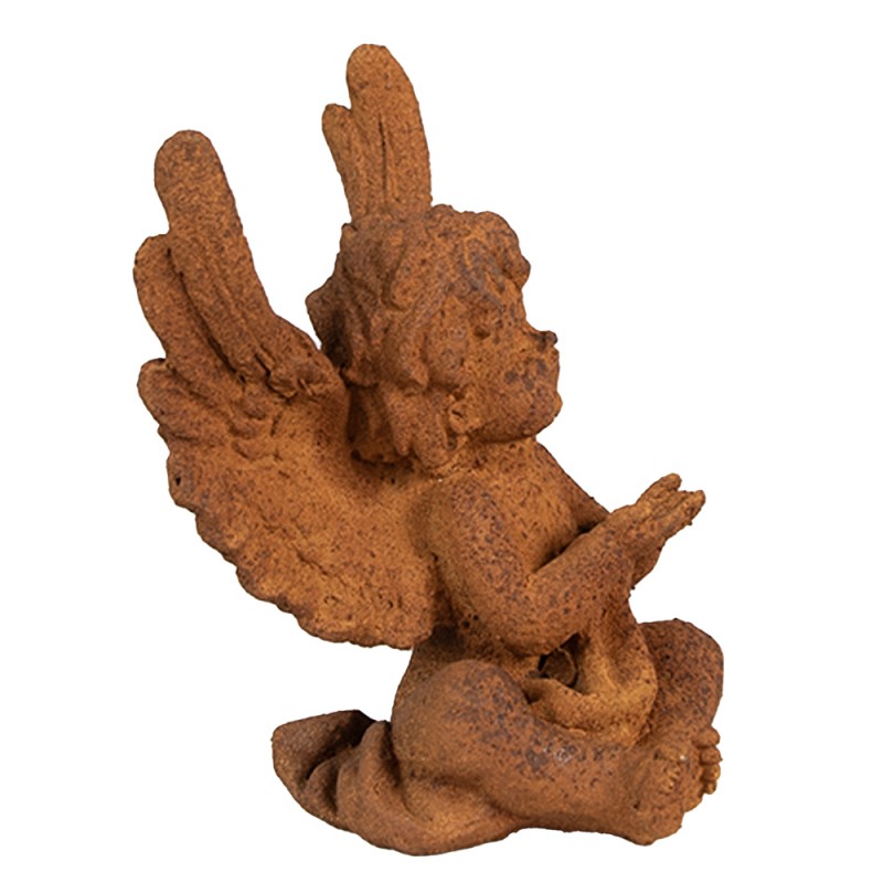 Clayre & Eef Figurine décorative Ange 12 cm Marron Polyrésine