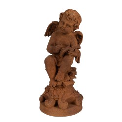 Clayre & Eef Decoratie Beeld Engel 36 cm Bruin Polyresin