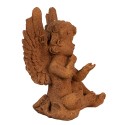 Clayre & Eef Dekorationsfigur Engel 11 cm Braun Polyresin