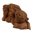 Clayre & Eef Decoratie Beeld Engel 26x9x13 cm Bruin Polyresin