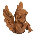 Clayre & Eef Figurine décorative Ange 12 cm Marron Polyrésine