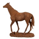 Clayre & Eef Decoratie Beeld Paard 21x7x21 cm Bruin Polyresin