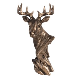 Clayre & Eef Figurine décorative Cerf 25 cm Marron Polyrésine