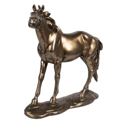 Clayre & Eef Figurine décorative Cheval 34x10x32 cm Marron Polyrésine