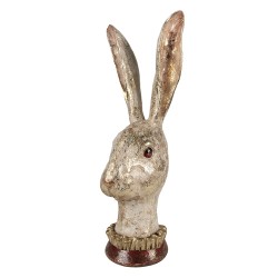 Clayre & Eef Figurine Rabbit 28 cm White Gold colored Polyresin