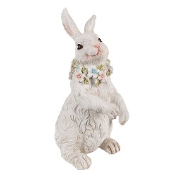 Clayre & Eef Figurine Rabbit 20 cm White Polyresin