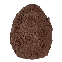 Clayre & Eef Decorative Figurine Egg Ø 11x14 cm Brown Polyresin