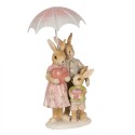 Clayre & Eef Statuetta Coniglio 15 cm Marrone Rosa  Poliresina