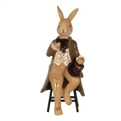 Clayre & Eef Figurine Rabbit 20 cm Brown Polyresin