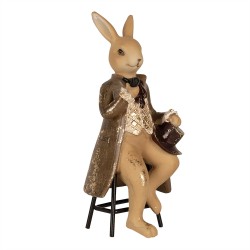 Clayre & Eef Figurine Rabbit 20 cm Brown Polyresin