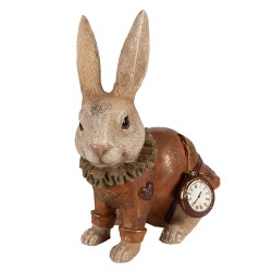 Clayre & Eef Figurine Rabbit 29 cm Beige Red Polyresin