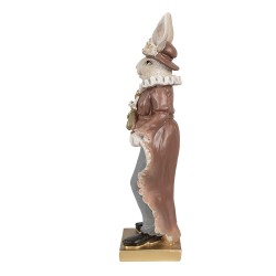 Clayre & Eef Statuetta Coniglio 30 cm Beige Marrone  Poliresina