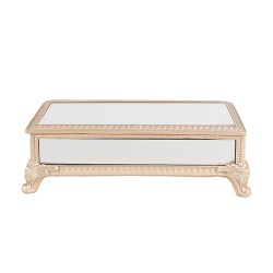 Clayre & Eef Jewellery Box 21x11x7 cm Beige Polyresin Rectangle