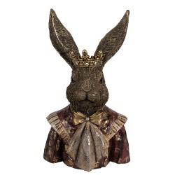 Clayre & Eef Figurine Rabbit 40 cm Gold colored Polyresin