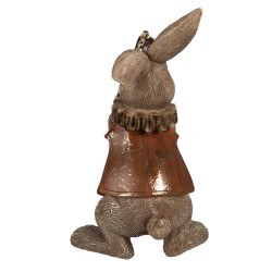 Clayre & Eef Figurine Lapin 13 cm Marron Polyrésine