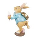 Clayre & Eef Figur Kaninchen 30 cm Braun Blau Polyresin