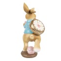 Clayre & Eef Figur Kaninchen 30 cm Braun Blau Polyresin