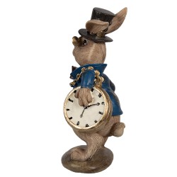 Clayre & Eef Figurine Rabbit 14 cm Brown Blue Polyresin