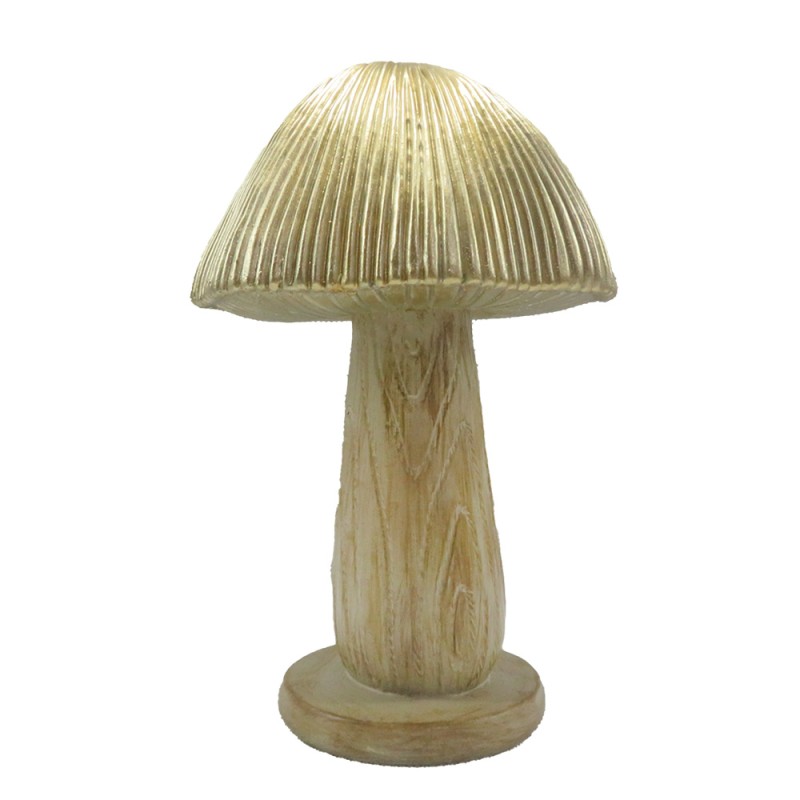 Clayre & Eef Décoration Champignon Ø 13x20 cm Marron Plastique