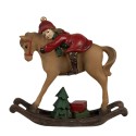 Clayre & Eef Decorative Figurine Rocking Horse 19x8x26 cm Brown Plastic